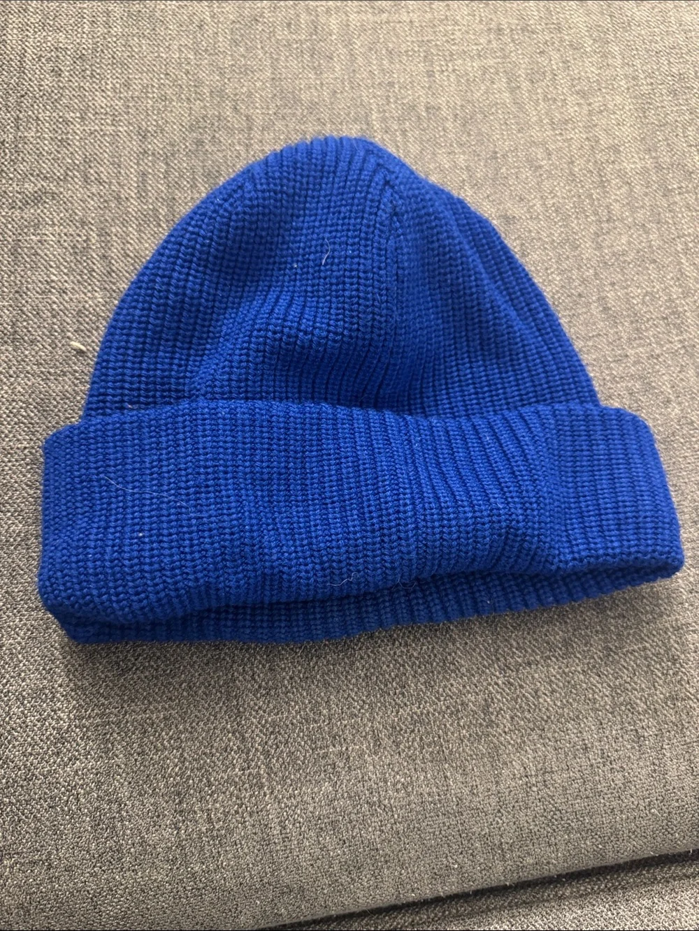 Madhappy Cobalt Blue Fold-Over Beanie with Script Logo